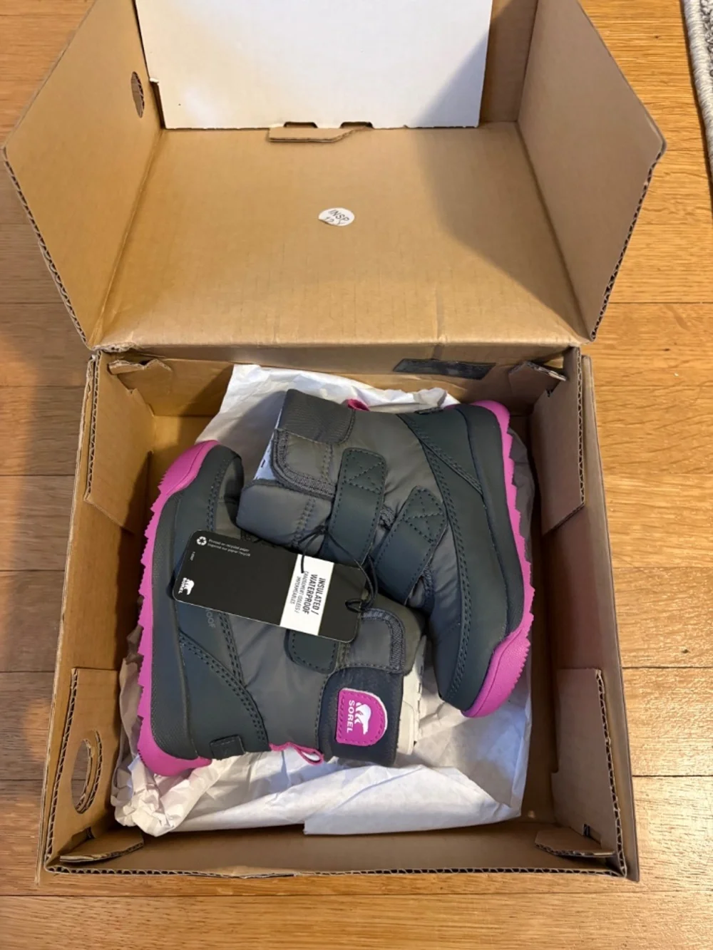 Sorel kids pink snow boots